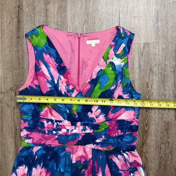 Shoshanna • Watercolor Floral Silk Blend Dress - Picture 6 of 12